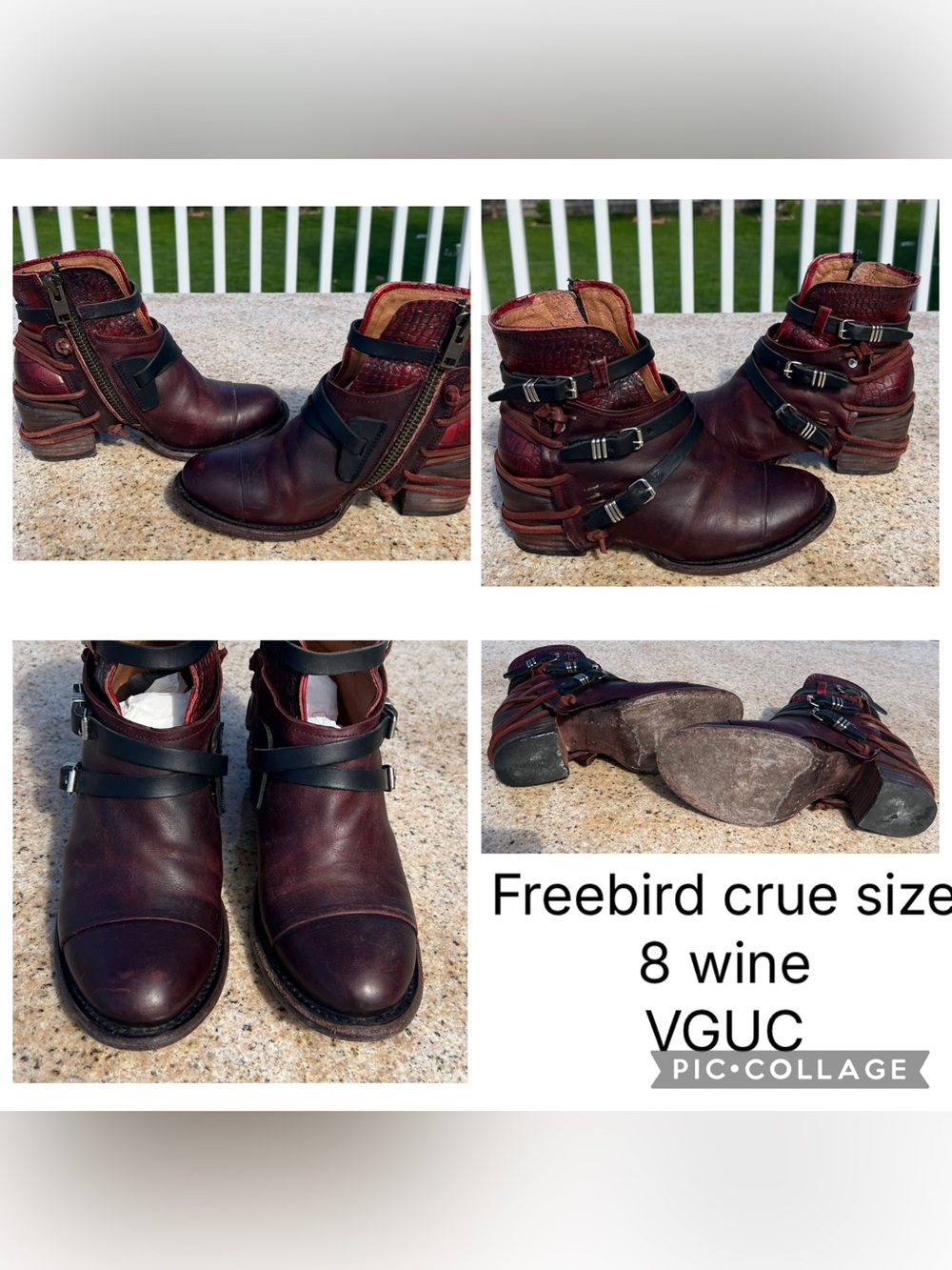 Freebird crue boots sz 8